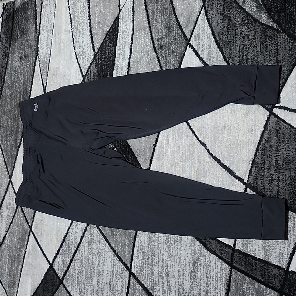 VS PINK ACTIVE 2022 BLACK REFLECTIVE LOGO JOGGERS XL